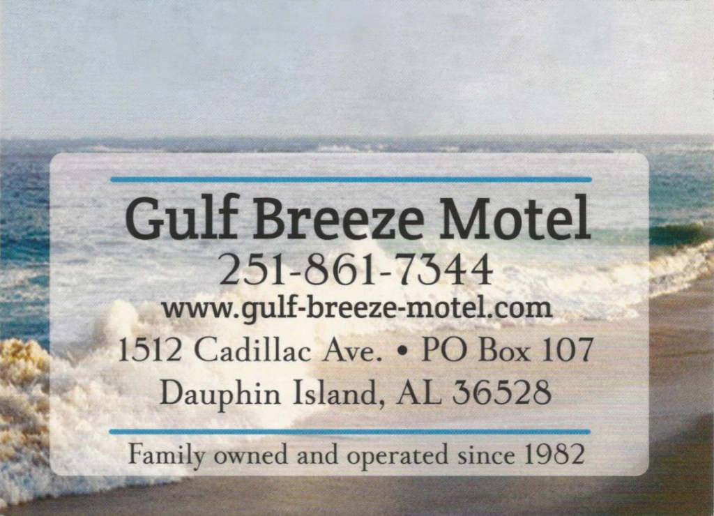 Gulf Breeze Motel contact card